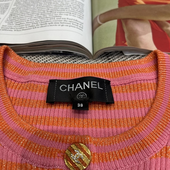Chanel Little Girl's Classic Striped Short Sleeve - Picture 7 of 7